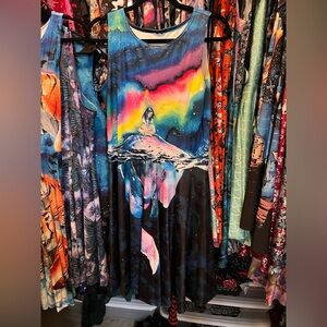Blackmilk Lora Zombie Whale of a Time Princess midi dress XL